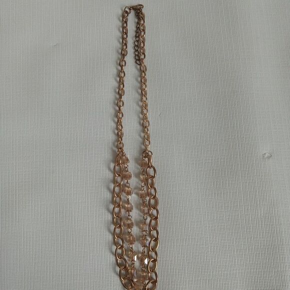 Paparazzi Block Party Princess Gold Toned MetalDouble Strand Statement Necklace - Picture 3 of 10